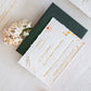 Boho Garden Gold RSVP Card with Return Envelope