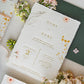 Boho Garden Gold Invitation