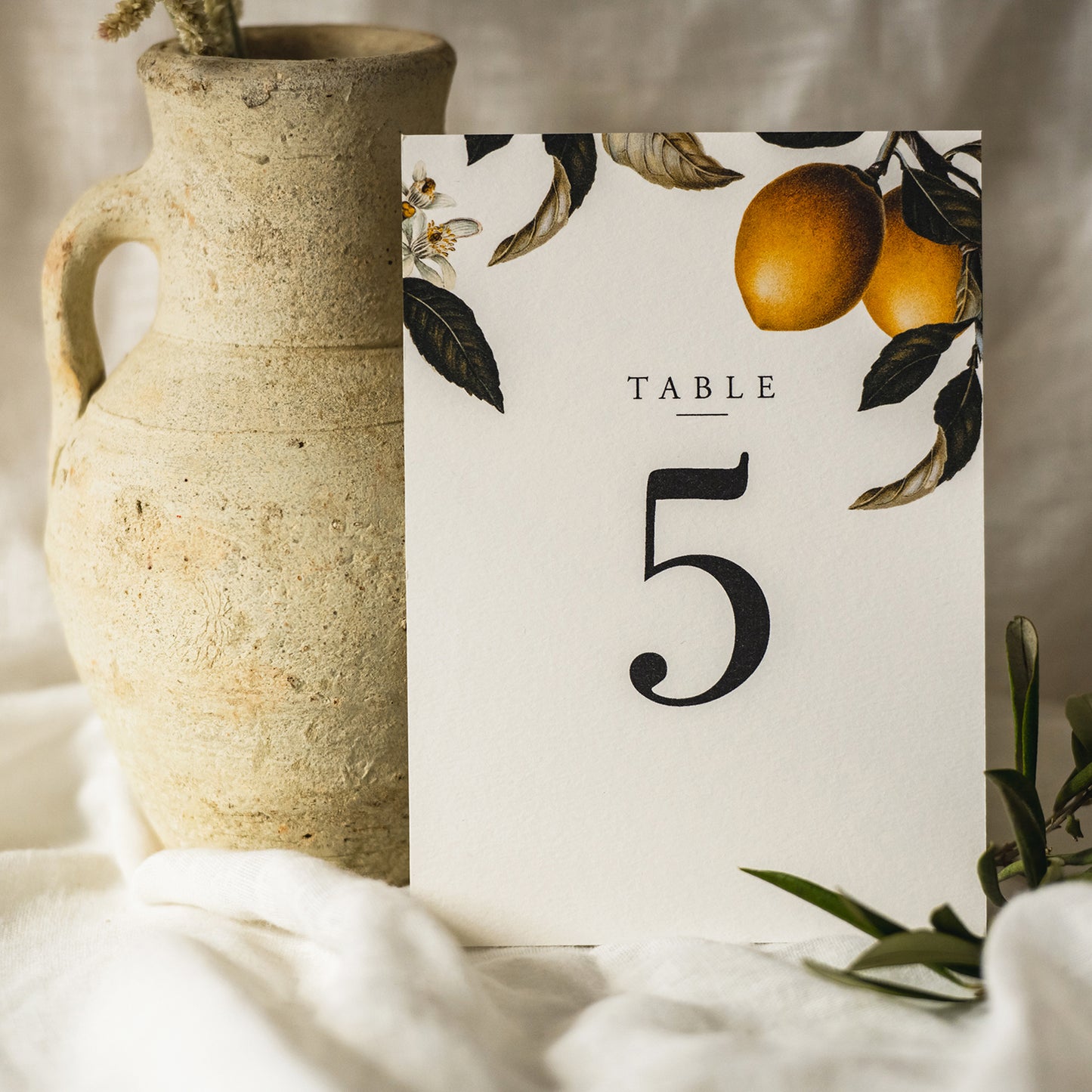 Lemon Table Number