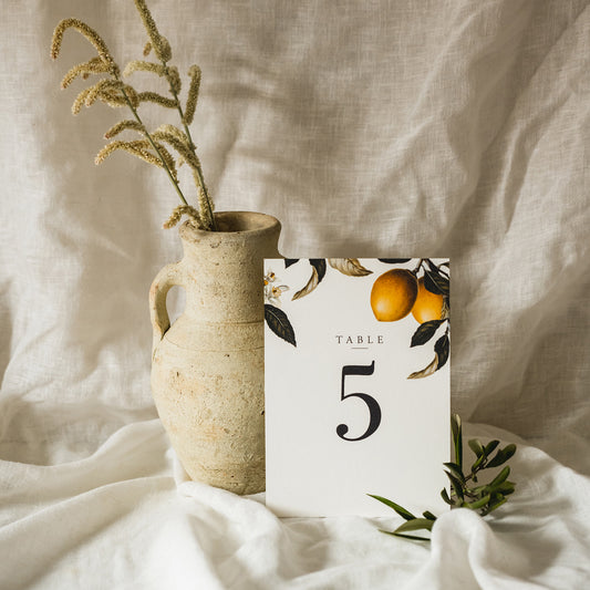 Lemon Table Number