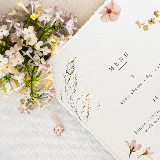 Boho Garden Menu