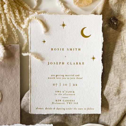 Moon & Stars Natural Invitation