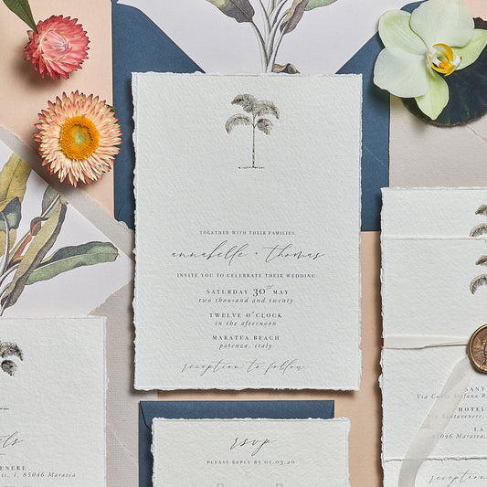 Palma Invitation with Tropical Envelope