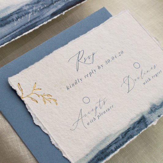 Santorini RSVP Card with Return Envelope