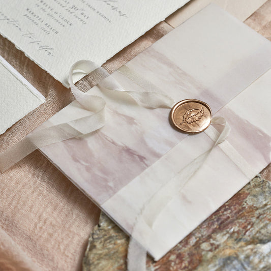 vellum wedding invite