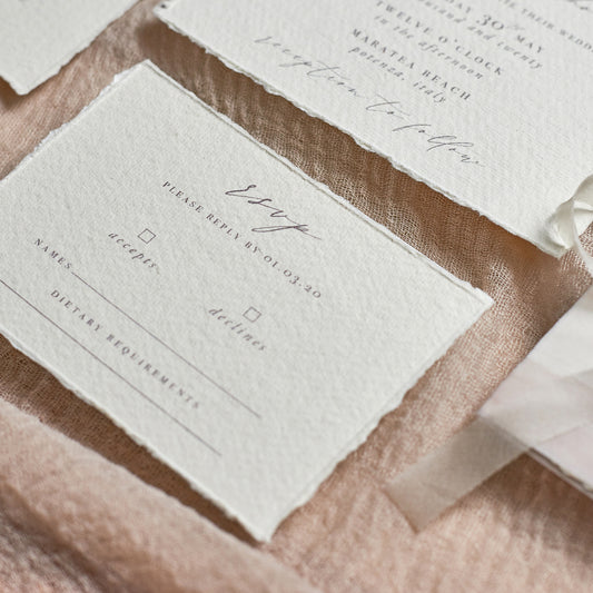 Shell RSVP Card with Return Envelope