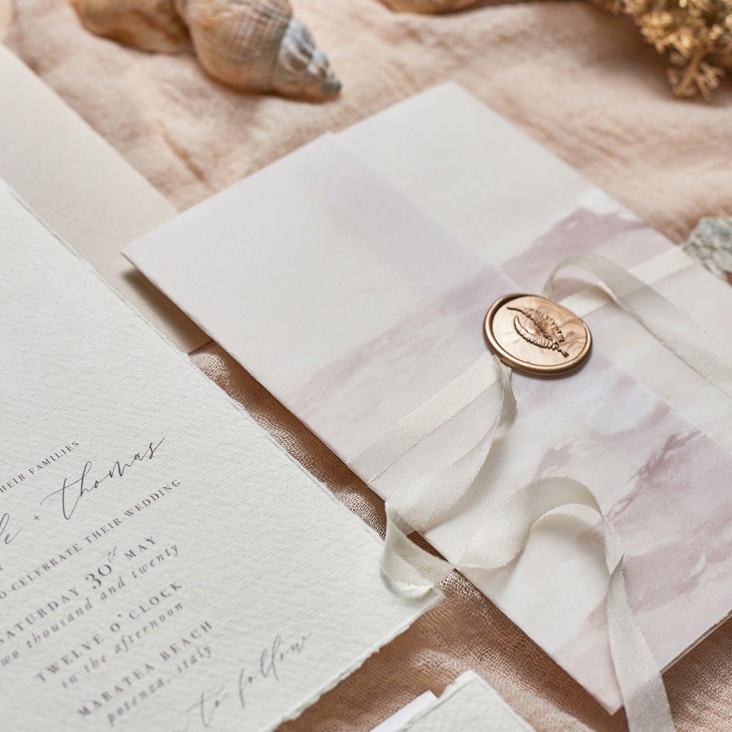 vellum wedding invite