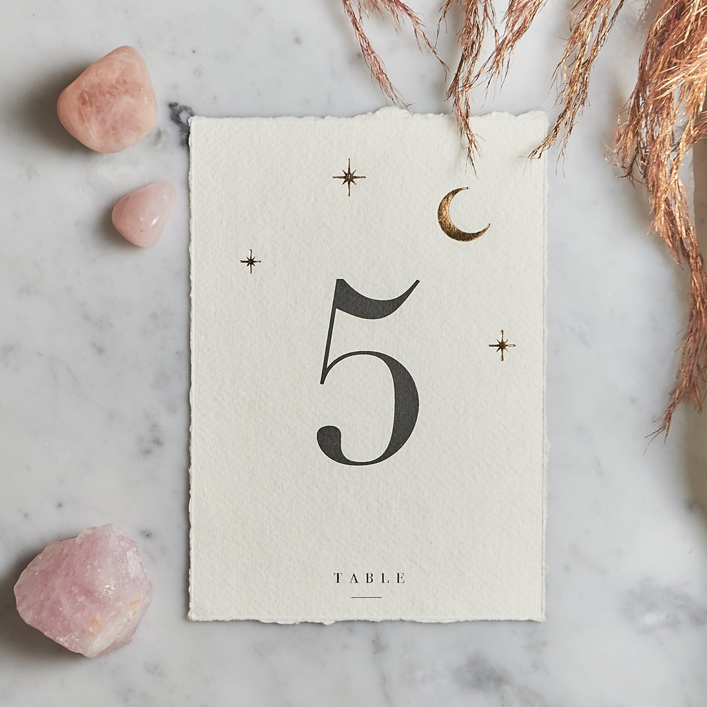Large Star Table Numbers Moon & Stars Table Number – Paige & Co
