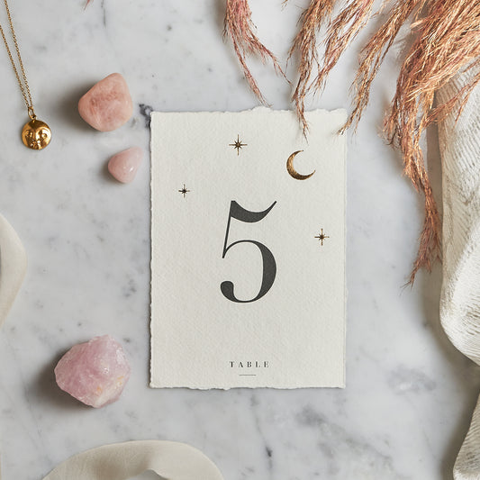 Moon & Stars Table Number