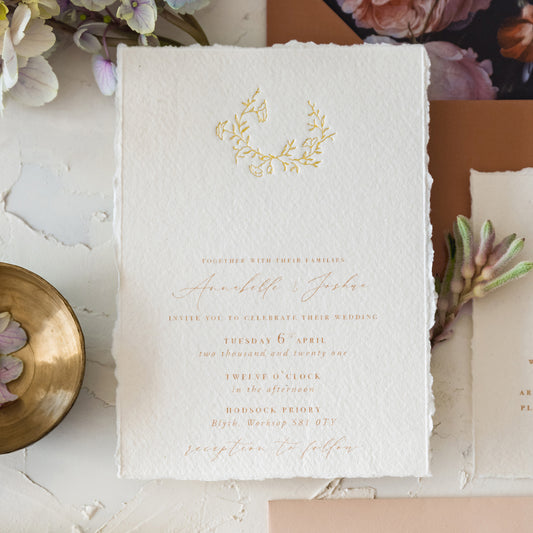 floral wedding invite
